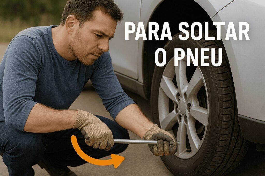 Para que lado gira o parafuso do pneu do carro
