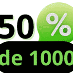 Quanto é 50% de 1000?